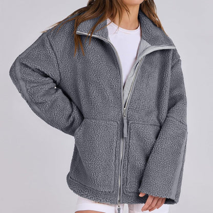 Dames Fleece Winterjas Warm en Zachte Oversized