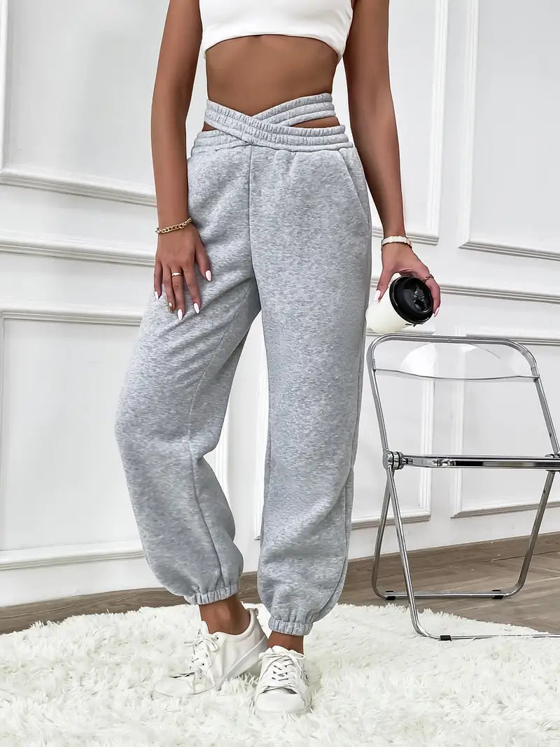 Dames Joggingbroek Zacht en Comfortabel Effen Gebreid