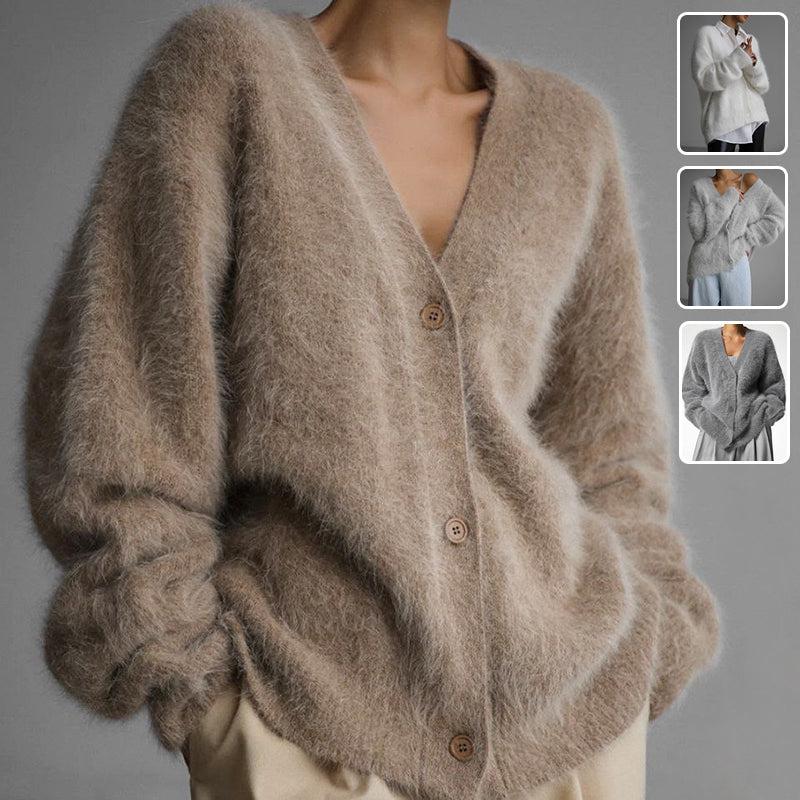 Dames Vest Zacht Gebreid V-hals Model