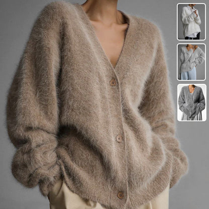 Dames Vest Zacht Gebreid V-hals Model