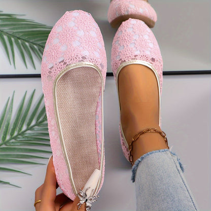 Balletschoenen Bloemenpatroon Roze Dameschoenen