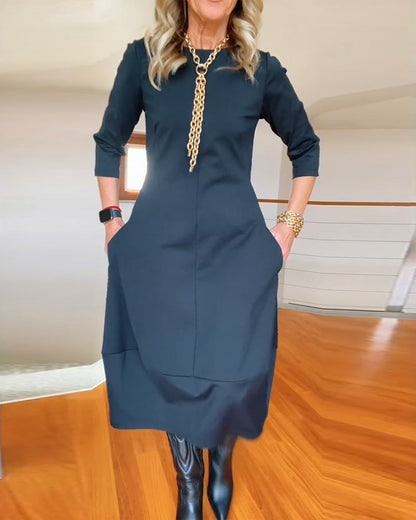 Vrouwelijke Elegante Jurk Comfortabele Stijl