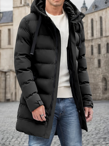 Heren Winterjas Warm met Capuchon en Grote Taszakken - StudioMarella