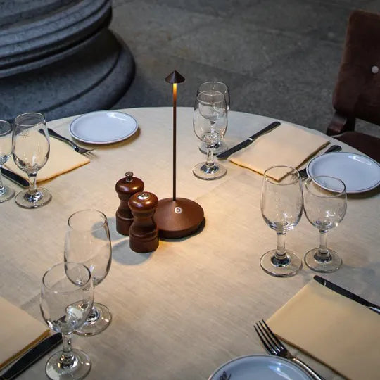 Tafellamp Draadloos Dimbaar LED Oplaadbaar USB Binnen Buiten Aluminium Wit Goud Zwart Grijs