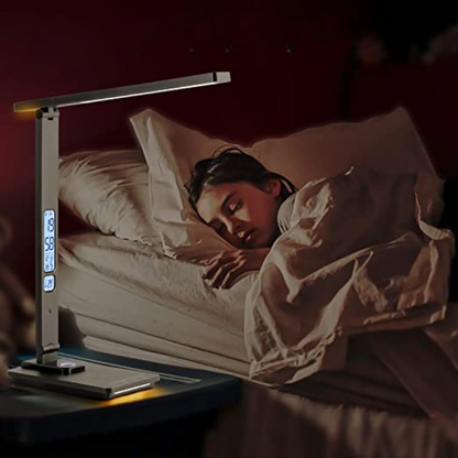 LED Bureaulamp met Draadloze Oplader en USB-Poort – Verstelbare Verlichting voor Optimaal Werkcomfort