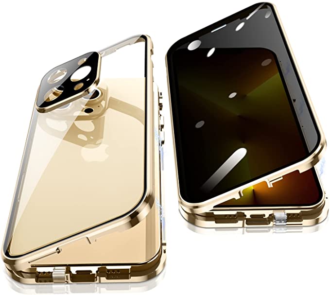 Magnetisch Glazen Telefoonhoesje met Privacy Screenprotector — 360° Bescherming voor iPhone