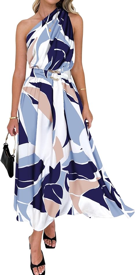 Zomerse Maxi Jurk voor Vrouwen Lange Jurk Zwart wit - StudioMarella
