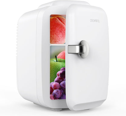 Compacte Mini Koelkast 4L Koel- & Warmfunctie Slaapkamer Kantoor Draagbaar AC/DC Energiezuinig Thuis Auto