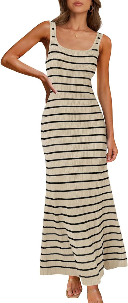 Maxi Jurk voor Dames Zomerse Streepjesjurk Lange Jurk