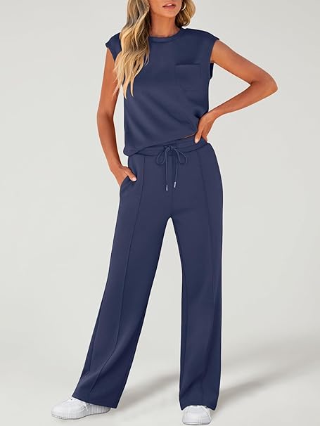 Elegante Vrouwelijke Tuta 2-Delig met Wijde Broek - StudioMarella