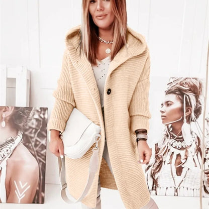 Dames Cardigan met Capuchon – Zacht Kasjmier Stijl