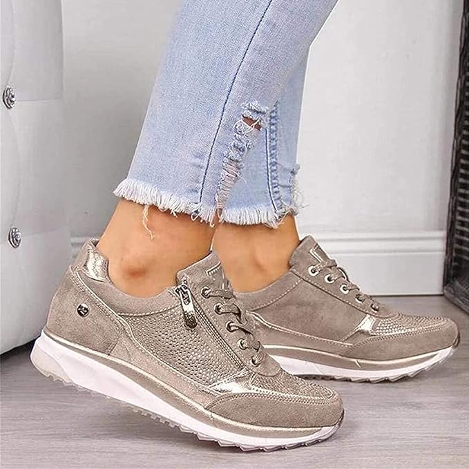 Dames Sneakers Rits Sluiting Comfortabele Pasvorm