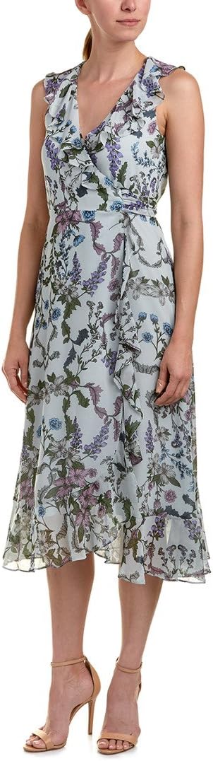 Dames Jurk Gedrukte Chiffon Omslagjurk Zomerse Stijl