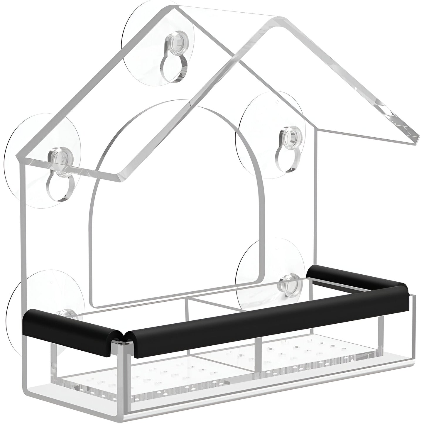Vogelvoederhuisje voor Raam Transparant Acryl met Zuignappen