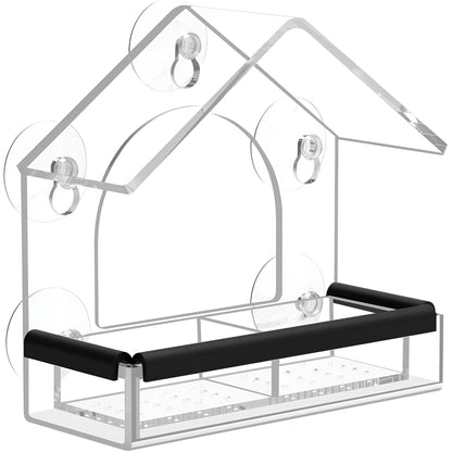 Vogelvoederhuisje voor Raam Transparant Acryl met Zuignappen