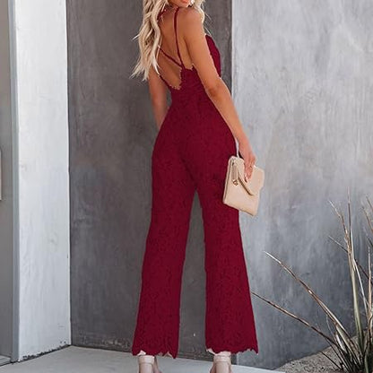 Mouwloze Jumpsuit Vrouw Kant Zomerse Jurk