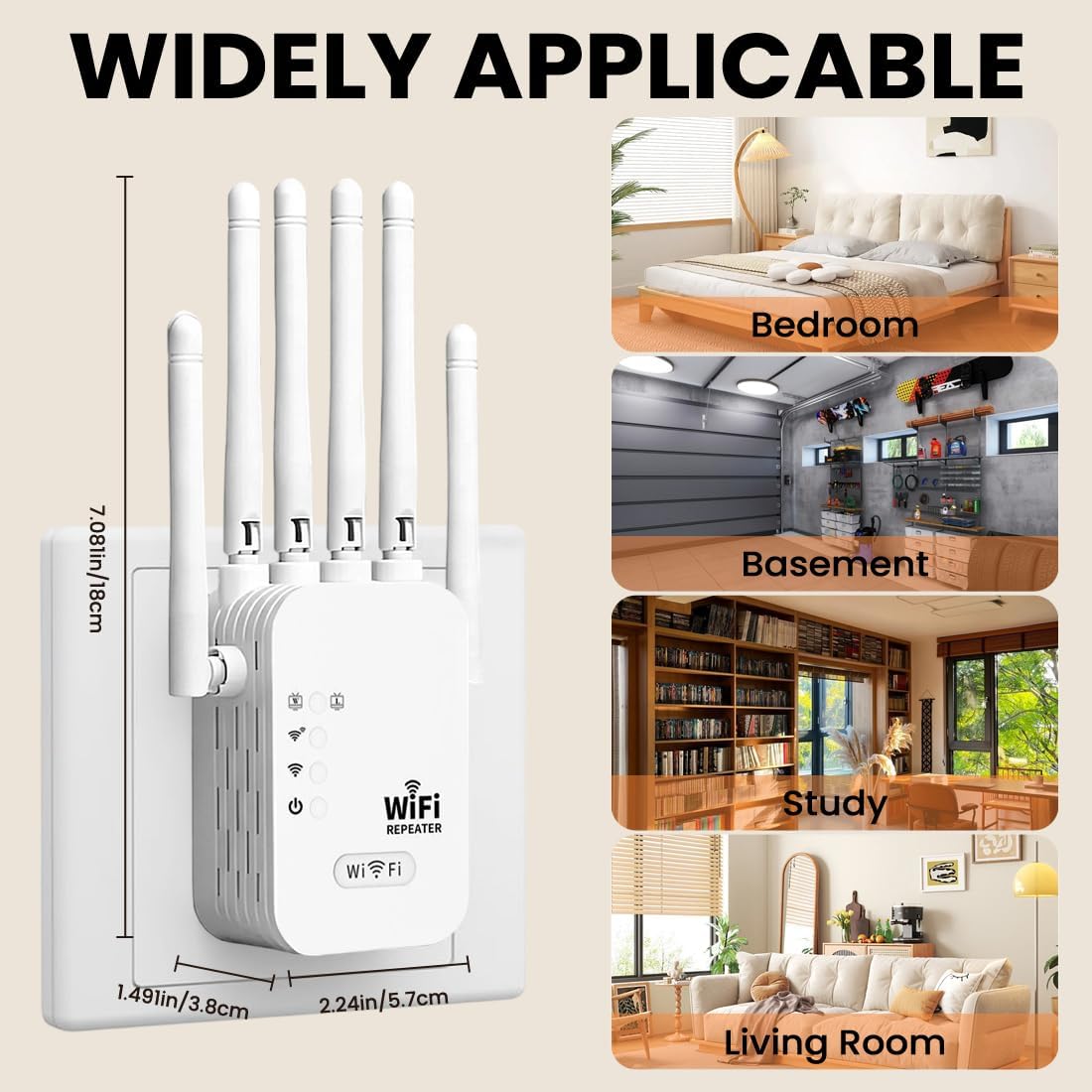 Draadloze Netwerkversterker voor Buiten Weerbestendig WiFi Signaalversterkend Apparaat Tuin Terras Balkon