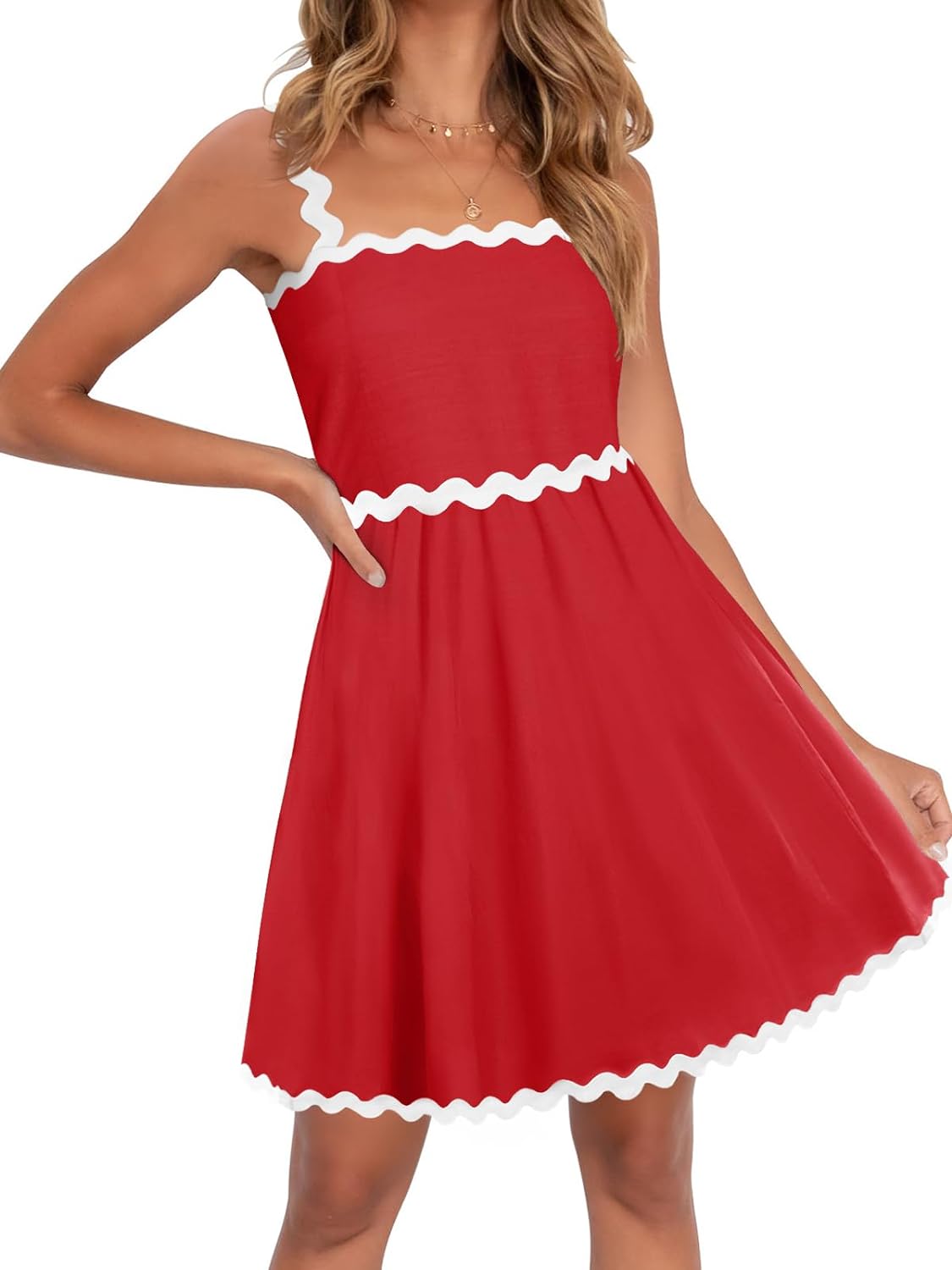 Mouwloze Zomerjurk Mini Spaghettibandjes Strandjurk