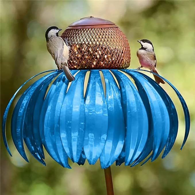 Decoratieve Vogelvoeder voor de Tuin – Metalen Vogelvoerhouder op Steker voor Buiten