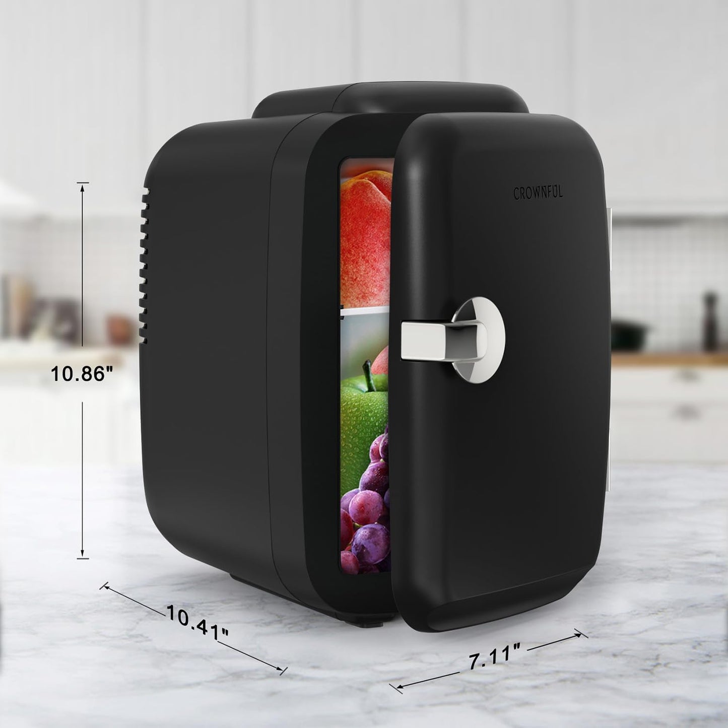 Compacte Mini Koelkast 4L Koel- & Warmfunctie Slaapkamer Kantoor Draagbaar AC/DC Energiezuinig Thuis Auto