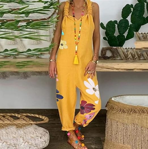 Zomerjurk Jumpsuit Bloemenprint Off-the-shoulder - StudioMarella