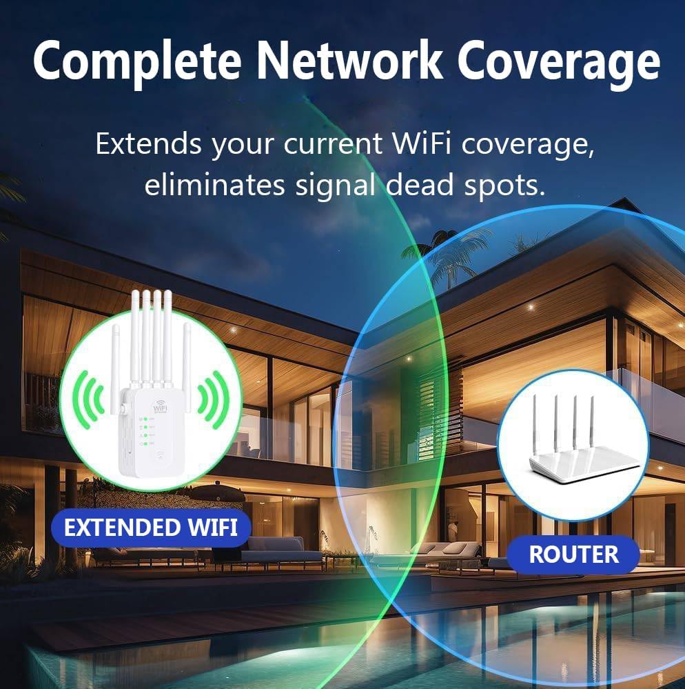 Draadloze Netwerkversterker voor Buiten Weerbestendig WiFi Signaalversterkend Apparaat Tuin Terras Balkon