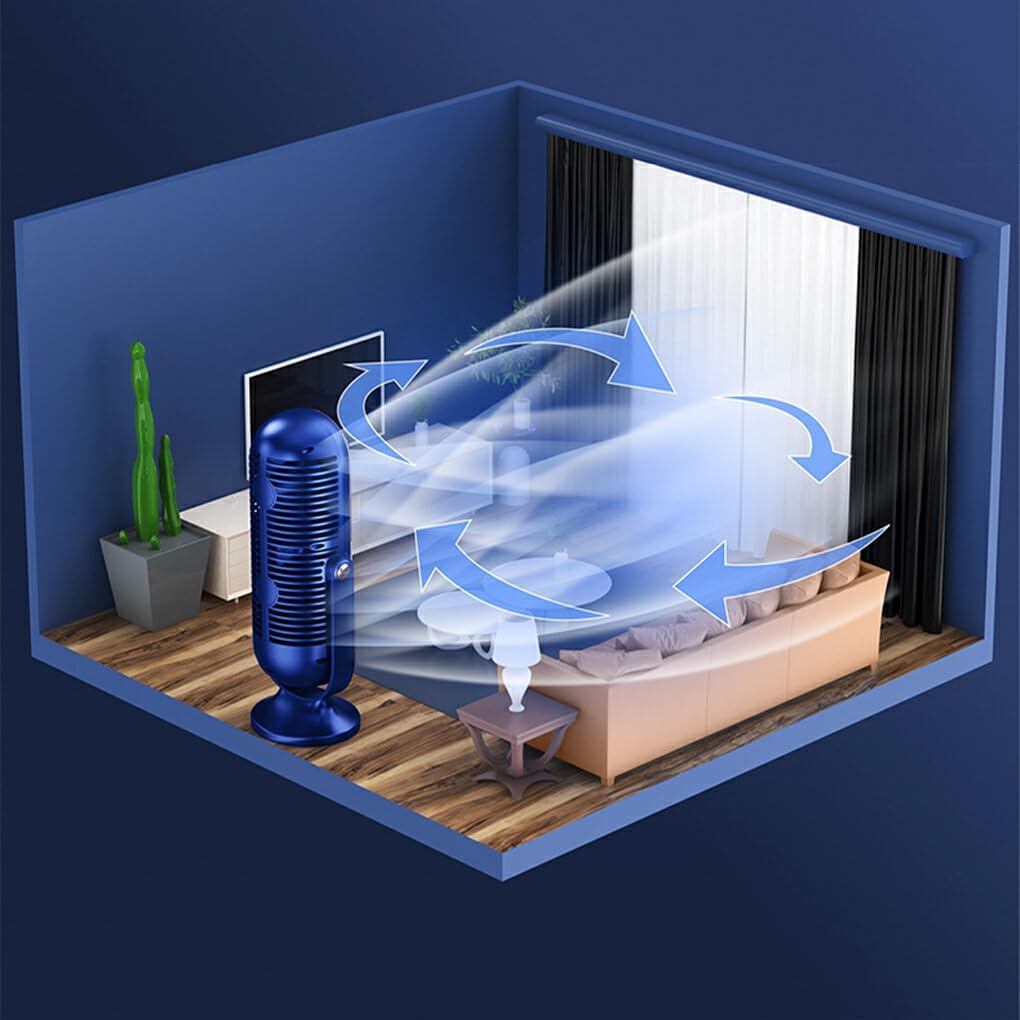 Draagbare Ventilator met 720° Rotatie Oplaadbaar - Stille USB Tafelventilator voor Bureau Thuis Kantoor