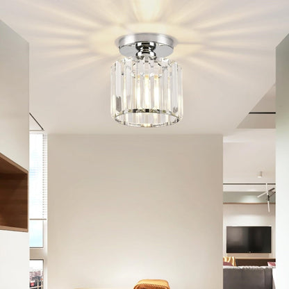 Plafondlamp Kristal Zwart Zilver Goud E27 Opbouw Modern Hal Woonkamer