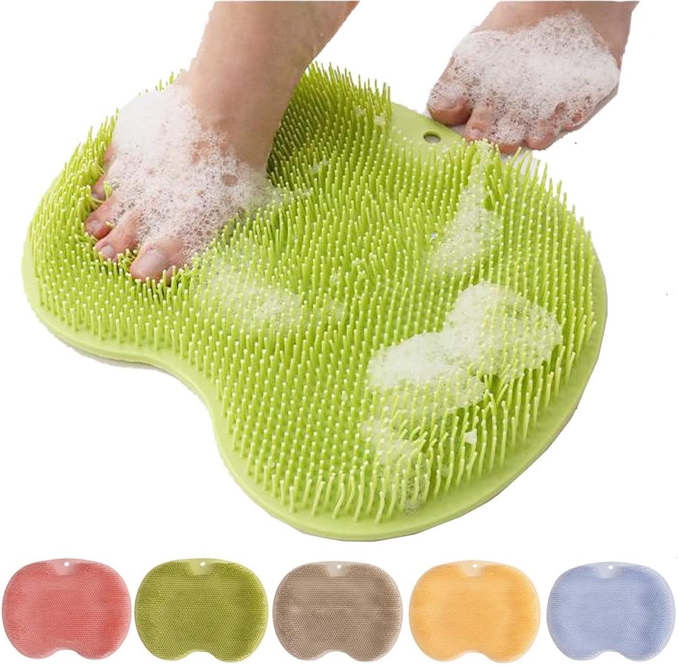 Voetmassage douchemat met zuignappen – handsfree voeten scrubben & masseren
