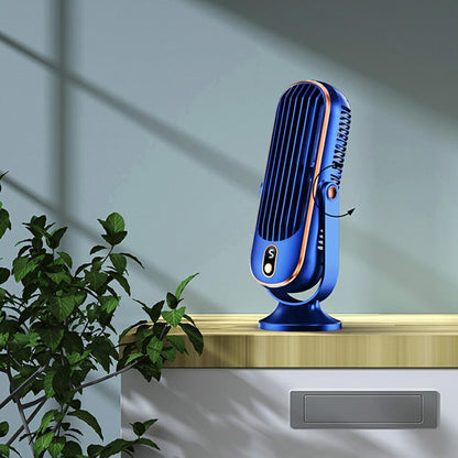 Draagbare Ventilator met 720° Rotatie Oplaadbaar - Stille USB Tafelventilator voor Bureau Thuis Kantoor