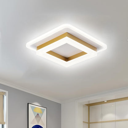 Plafondlamp Vierkant LED Modern Metaal En Acryl Flush Mount Design