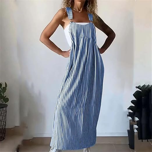 Zomerjurk Gestreept Casual Jurk voor Vrouw - StudioMarella