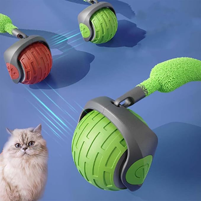 Interactieve Kattenspeelbal met Bewegingssensor en Veer – Autonoom Speelgoed