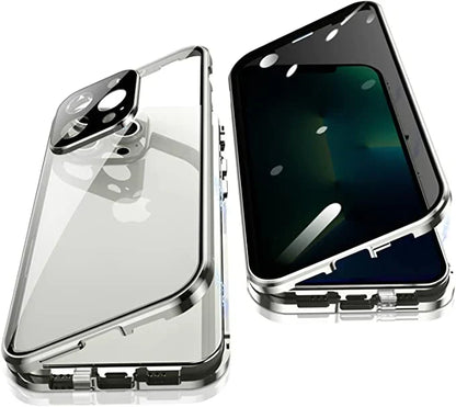 Magnetisch Glazen Telefoonhoesje met Privacy Screenprotector — 360° Bescherming voor iPhone