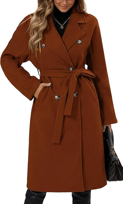 Dames Trenchcoat Warm en Waterdicht voor Herfst en Winter