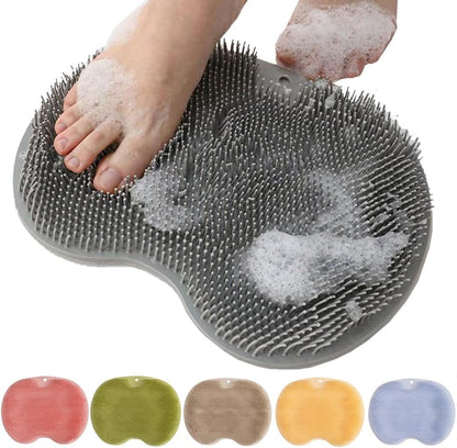 Voetmassage douchemat met zuignappen – handsfree voeten scrubben & masseren