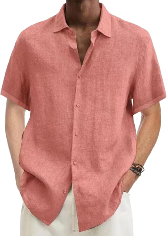 Linnen Overhemd Mannen Elegante Luchtige Zomerstijl