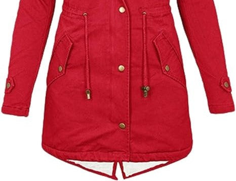 Vegan Winterjas Dames Warm met Faux Bontkraag
