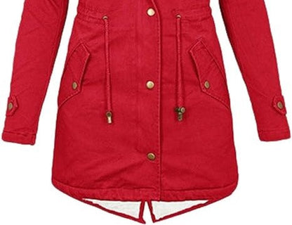 Vegan Winterjas Dames Warm met Faux Bontkraag