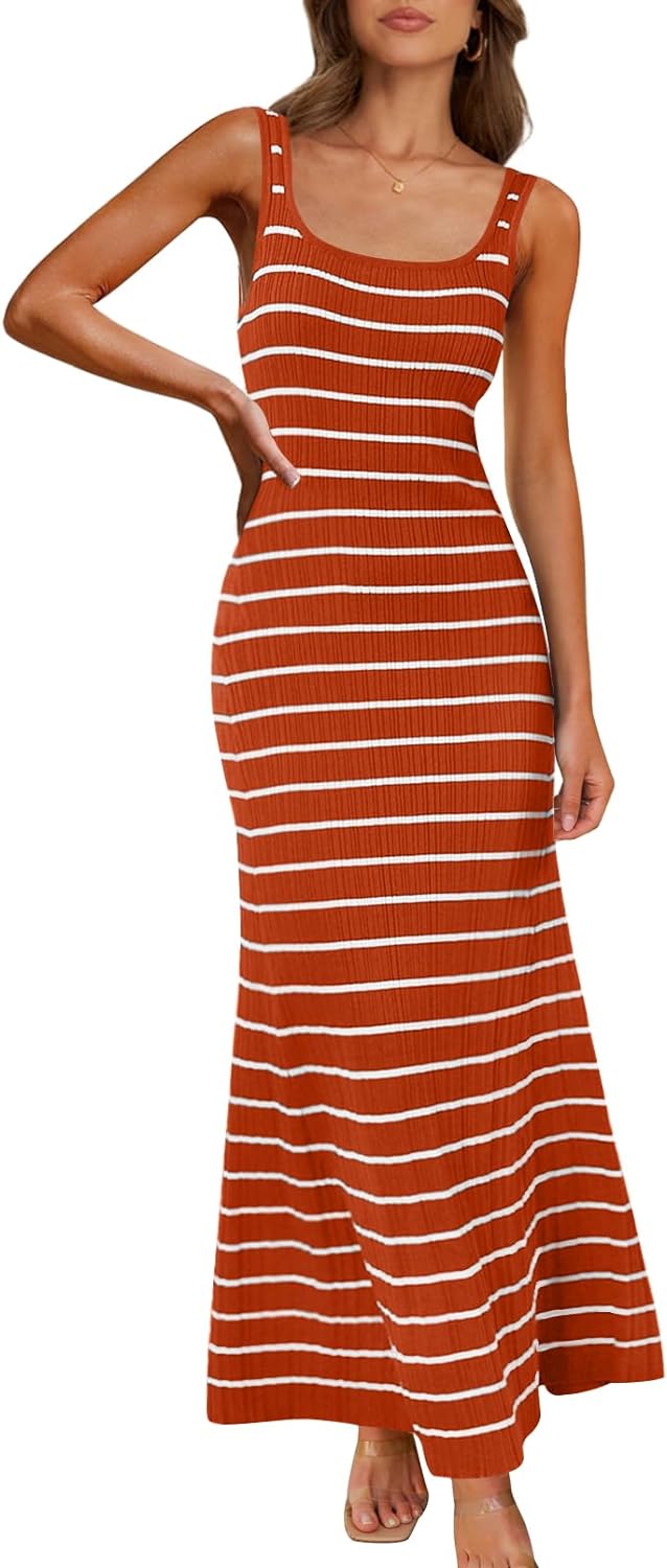 Maxi Jurk voor Dames Zomerse Streepjesjurk Lange Jurk