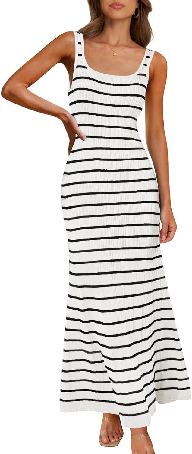 Maxi Jurk voor Dames Zomerse Streepjesjurk Lange Jurk