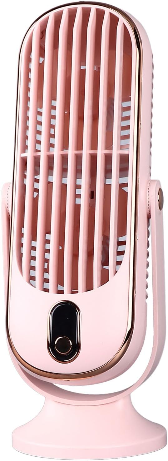 Draagbare Ventilator met 720° Rotatie Oplaadbaar - Stille USB Tafelventilator voor Bureau Thuis Kantoor