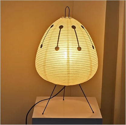 Papieren Tafellamp Scandinavisch Design met Ijzeren Voet 47cm