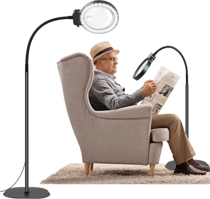 Verstelbare LED Bureaulamp met Vergrotend Glas 10X 30X Loep voor Lezen Knutselen Hobby Precisiewerk Handwerk