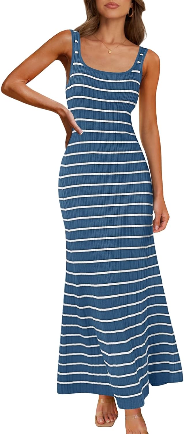 Maxi Jurk voor Dames Zomerse Streepjesjurk Lange Jurk