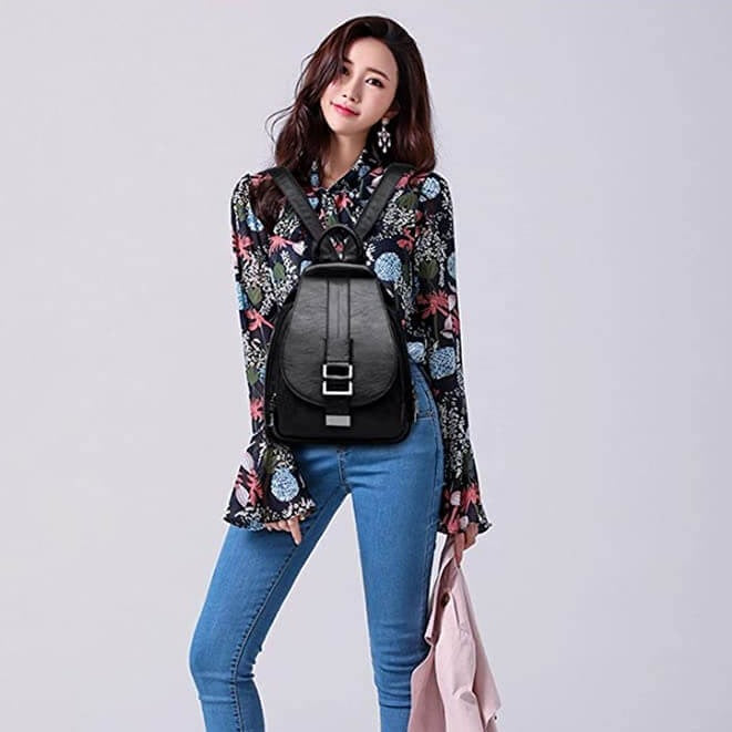Leren Damesrugzak Elegant Design Praktisch Schoudertas Dagelijks Gebruik Mode Accessoire Veelzijdig Stijlvol