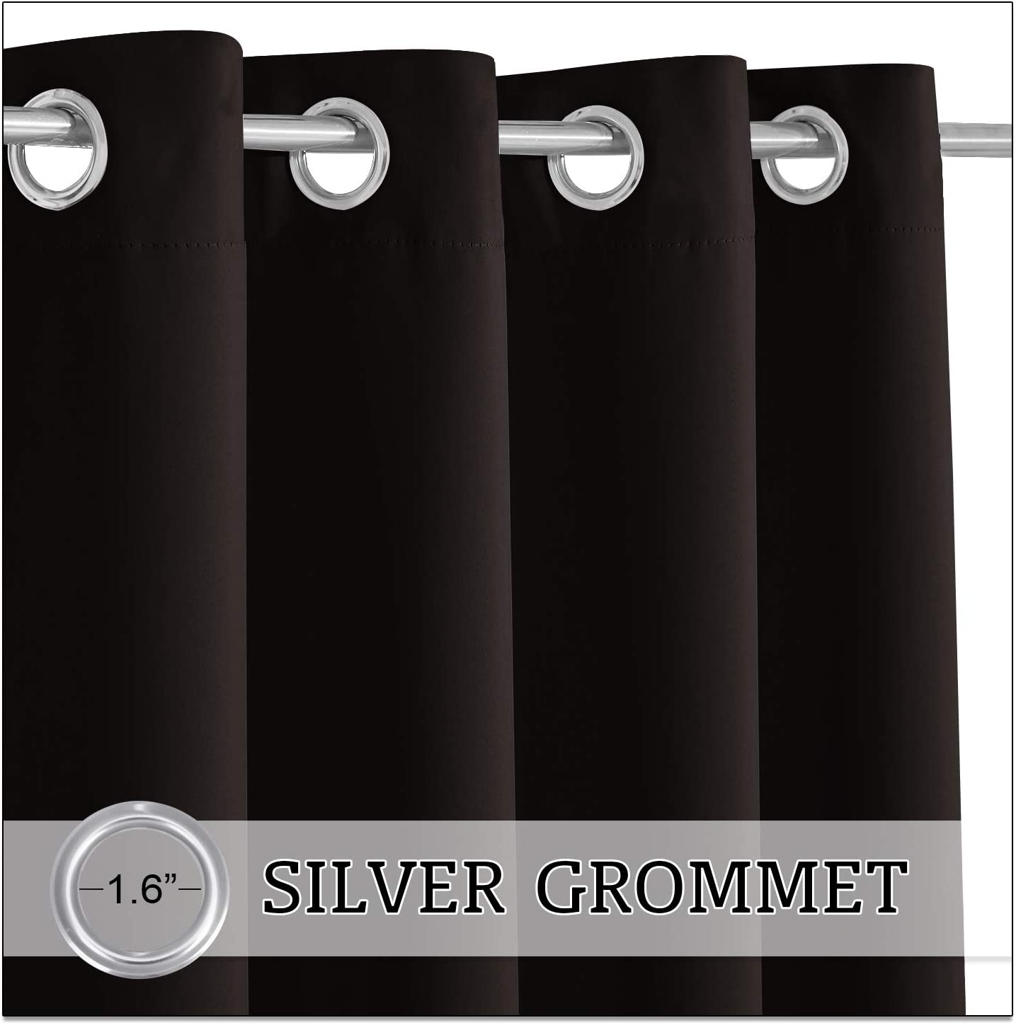 Waterdicht Outdoor Gordijn met Oogjes 1 Paneel – UV-Bescherming Terrasscherm Winddicht & Regenbestendig