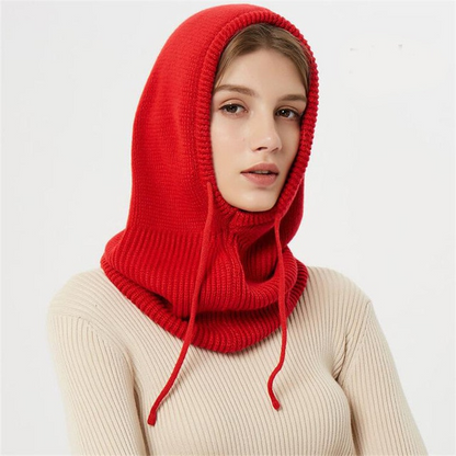 Gebreide Muts met Trekkoord – Winter Beanie met Capuchon voor Koude Dagen