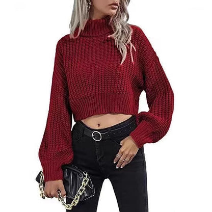 Dames Trui Kort Grofsteek Trendy Col