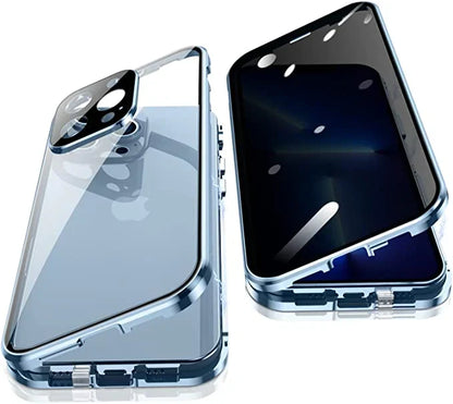Magnetisch Glazen Telefoonhoesje met Privacy Screenprotector — 360° Bescherming voor iPhone